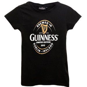 Authentic Guinness Beer Women's Graphic Short Sleeve Tee Small Black